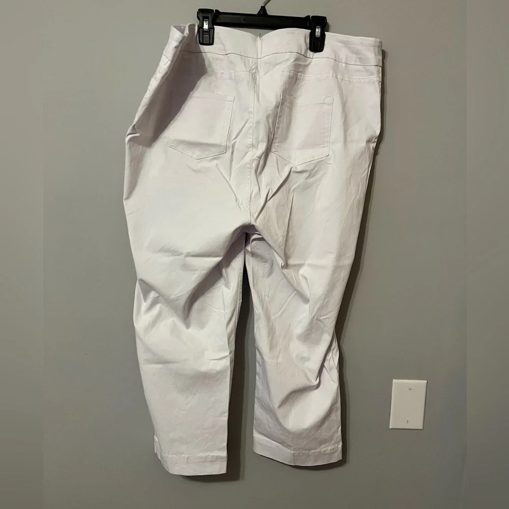 Soft Surroundings White Cropped/ankle Pant Size 2x
